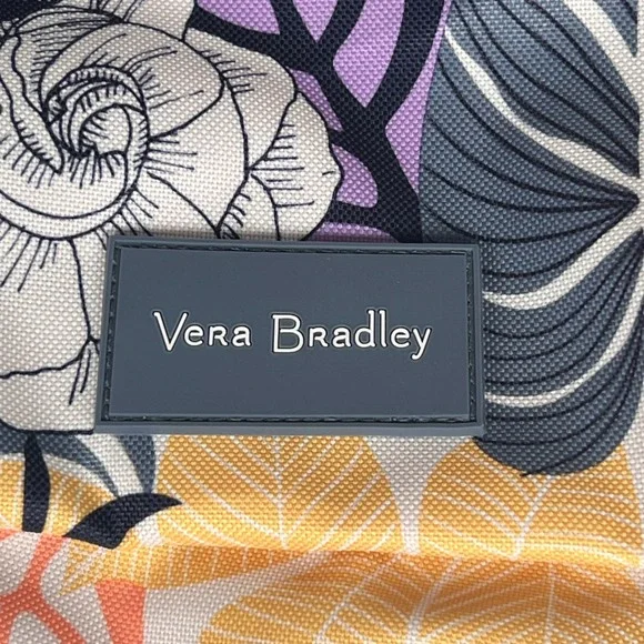 Vera Bradley Lighten Up Deluxe Drawstring Backpack Palm Floral Print NWT - Picture 3 of 7